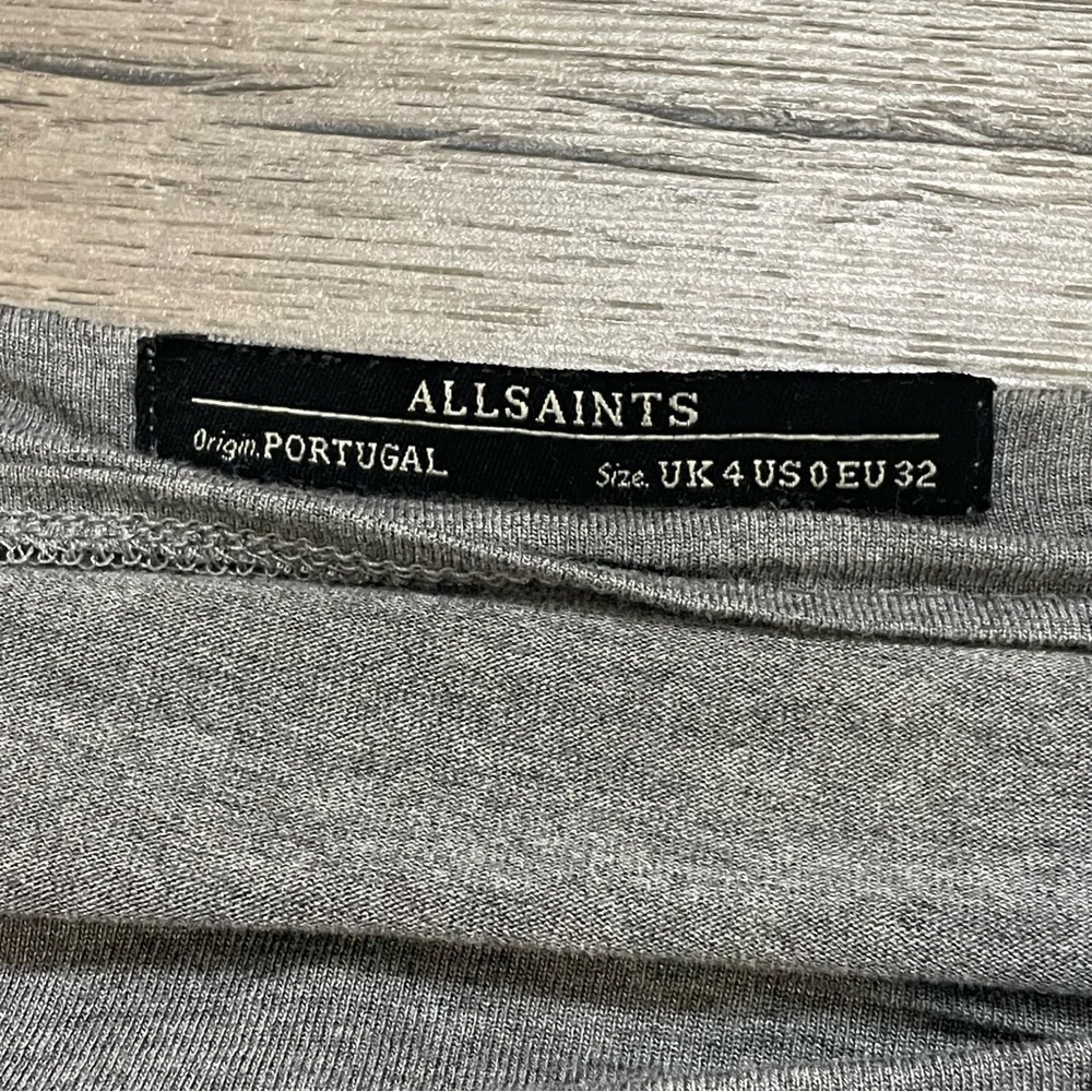 ALLSAINTS Womens Lucie Tee Top Stretch Gray Sleeveless Relaxed Fit Sz 0